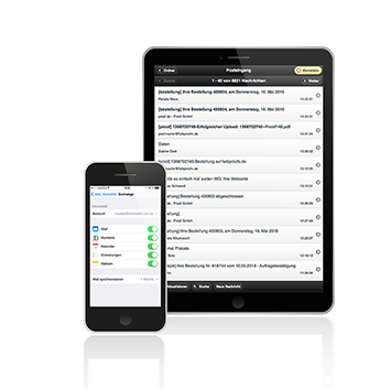 Intra2net Business Server auf dem Tablet